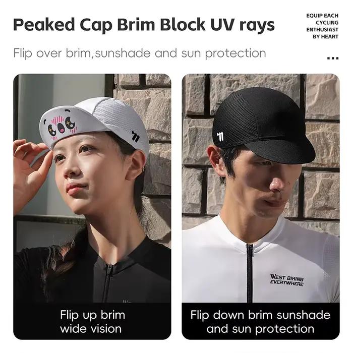 Casquette de cyclisme d'été WEST BIKING avec visière