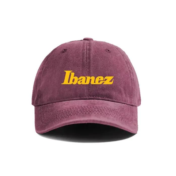 Ibanez casquettes de Baseball chapeaux en détresse Fans de musique casquette Hip Hop hommes femmes rétro en plein air