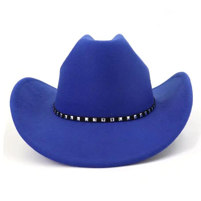 Chapeau de Cowboy Western à Rivets pour Hommes et Femmes