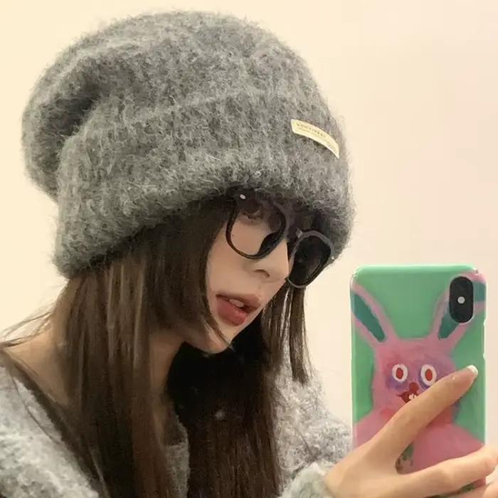 Bonnet tricoté en laine pour Couple