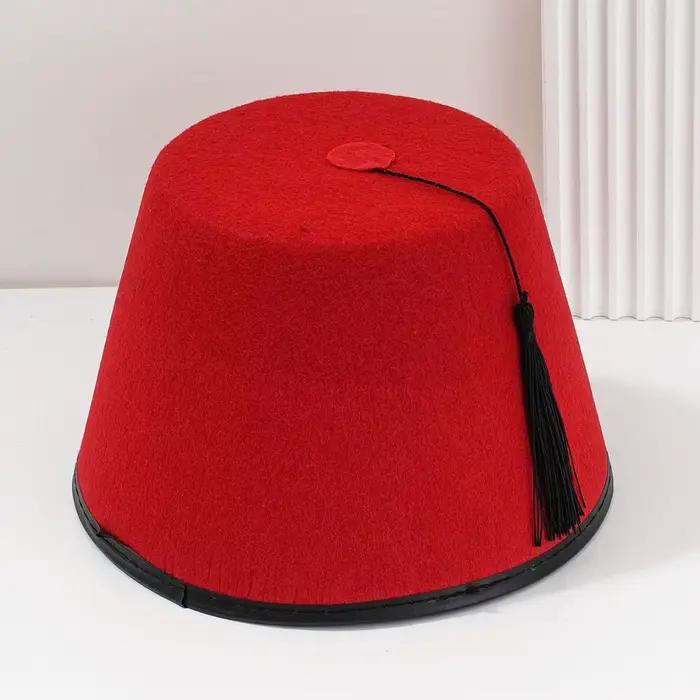 Chapeau Fez rond en feutre