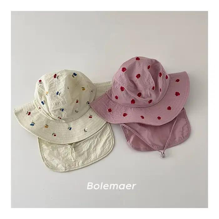 Chapeau Panama pour enfants mignon avec broderie de dessin animé