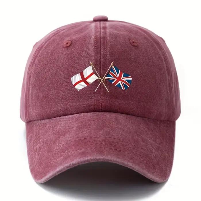 Casquette de baseball imprimée élégante et adaptable avec le drapeau Union Jack d'Angleterre