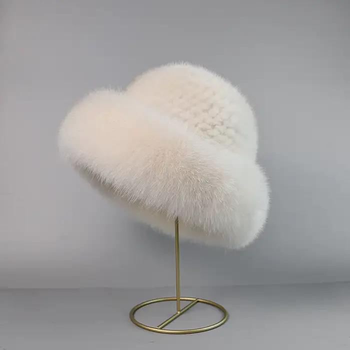 Chapeaux pour femme en vraie fourrure de vison