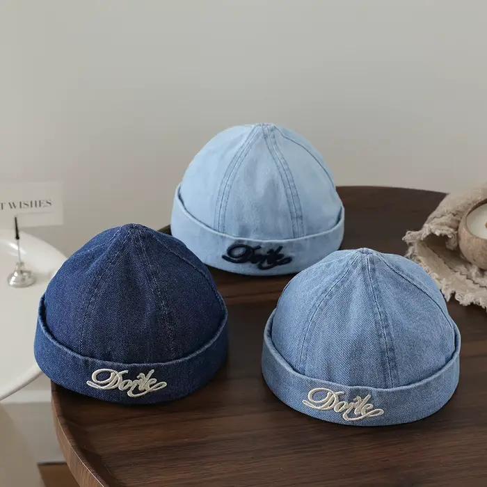 Chapeau de jean Doris à broderie urbaine pour enfants