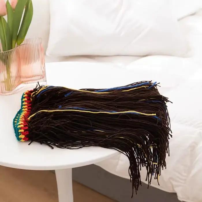 Chapeau tricoté créatif et chaud pour dreadlocks longues