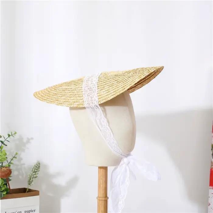 Chapeau de paille Lolita de style français pour filles