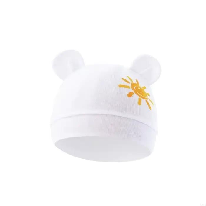 Chapeau d'animal imprimé pour bébé unisexe doux et respirant pour garçon fille 0-3 mois occasions spéciales
