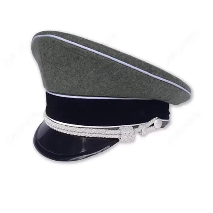 Chapeau à large bord gris de haute qualité