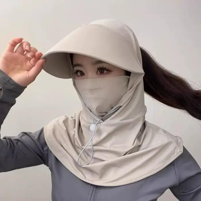 Casquette de protection solaire respirante intégrale avec large bord UPF 50+ et couvre-nuque long