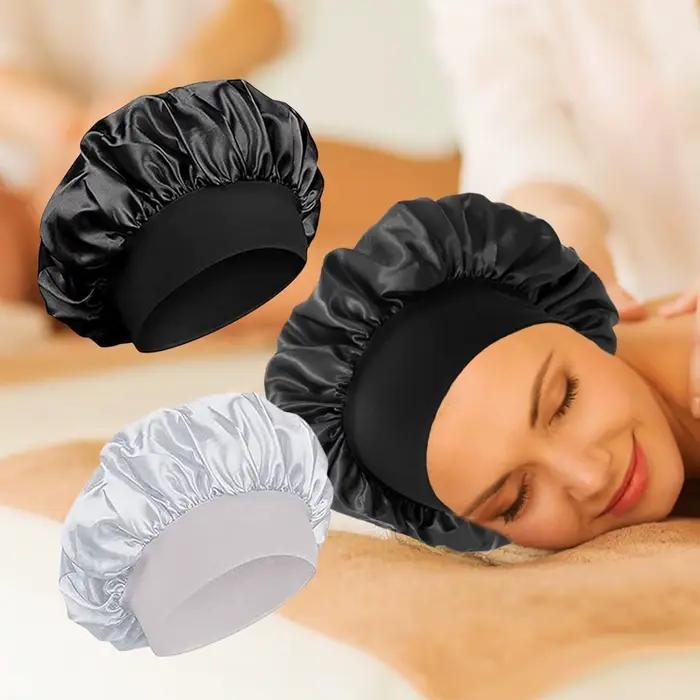Grand Bonnet en Satin, Bonnet en soie pour dormir