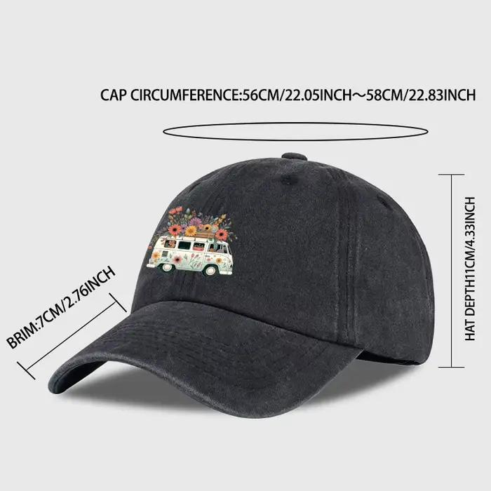 Casquette de baseball vintage à imprimé floral réglable pour femmes et hommes occassions décontractées voyage