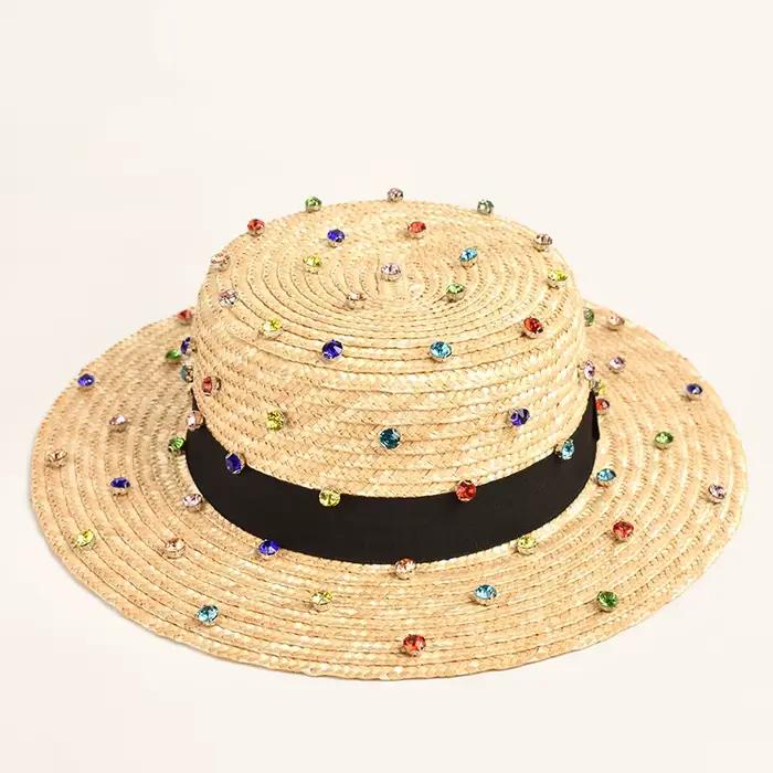 Chapeau de paille de blé naturel fait à la main