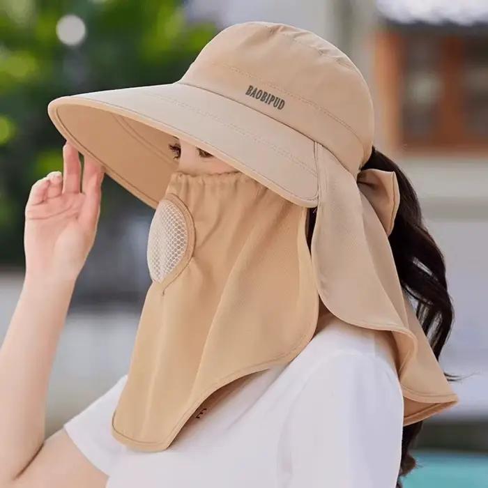 Casquette Visière Large Anti-UV Légère et Respirante pour la Récueil du Thé