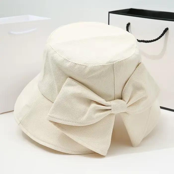 Chapeau seau à nœud coréen pour femmes