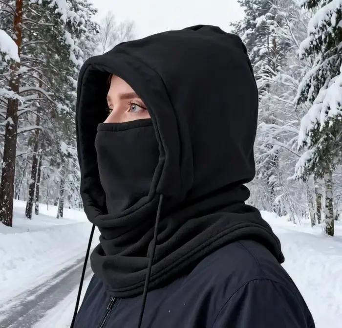 Cagoule d'hiver unisexe en tricot