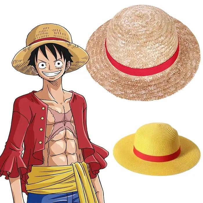 Chapeau de paille Luffy One Piece chapeau pare-soleil pour cosplay animation dessin animé accessoire de cosplay pour adultes et adolescents occasions spéciales