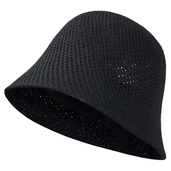 Chapeau seau d'été ajouré pour femmes