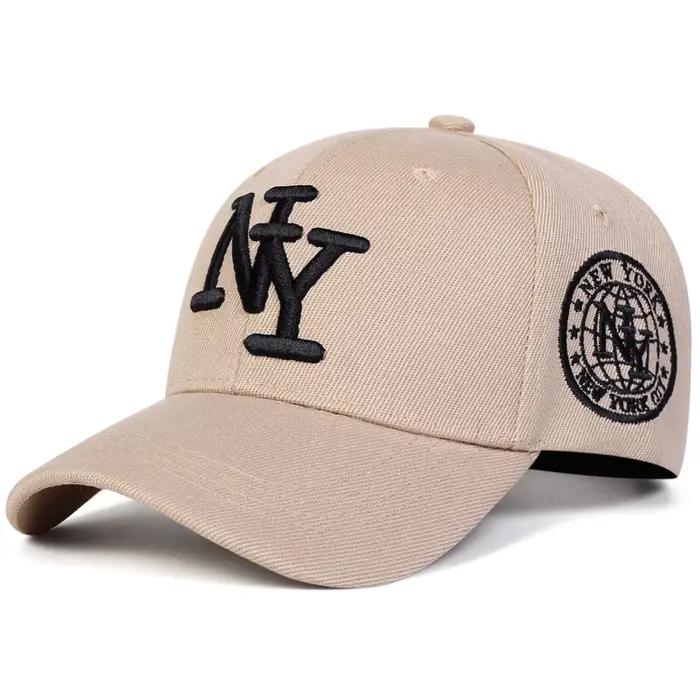 Casquettes de baseball unisexes avec broderie de lettres NY