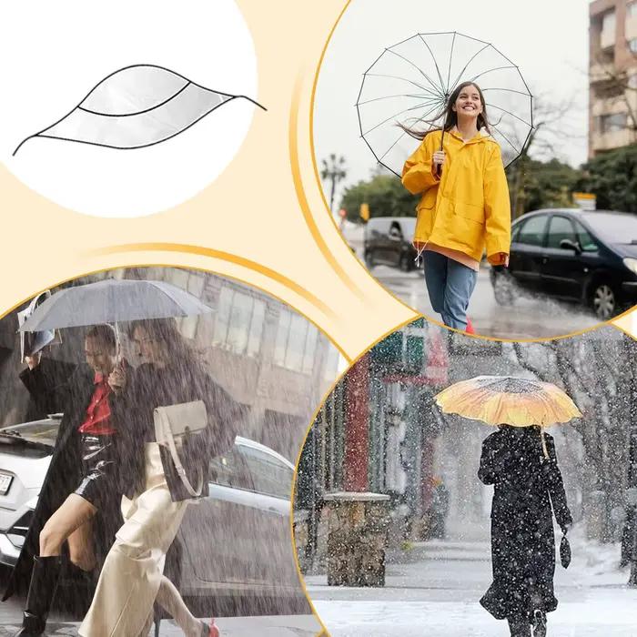 1 chapeau de pluie transparent réutilisable et imperméable avec visière pour femme