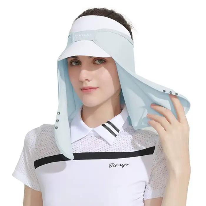 Casquette de cyclisme anti-UV avec protection faciale