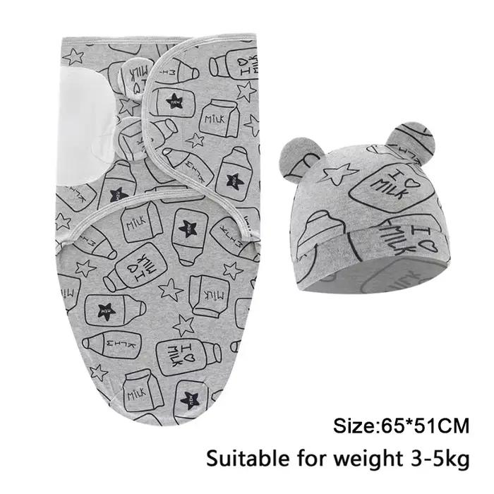 Ensemble de couverture et chapeau pour bébé de 0 à 6 mois