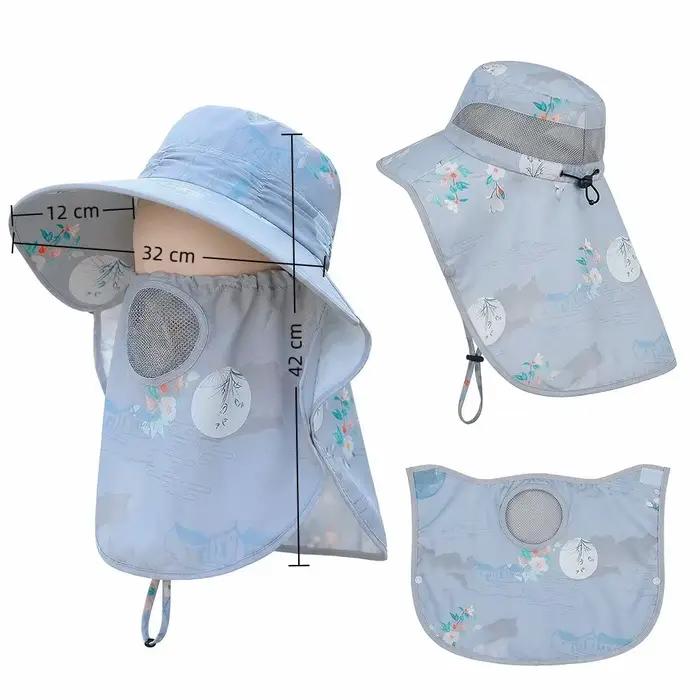 Chapeau de pêche pour femme avec protection solaire UV