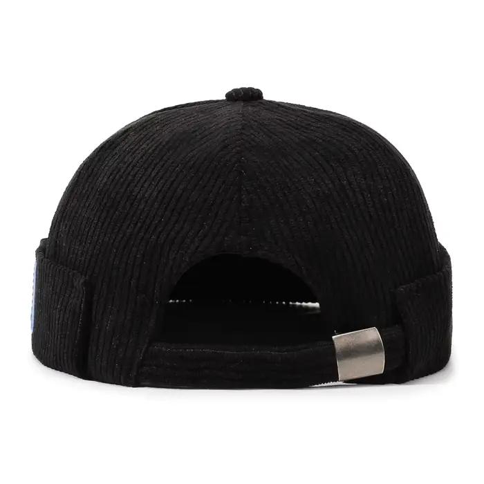 Casquette en velours côtelé Patch Landlord style tendance streetwear moto élégante audacieuse polyvalente occassions spéciales femmes hommes