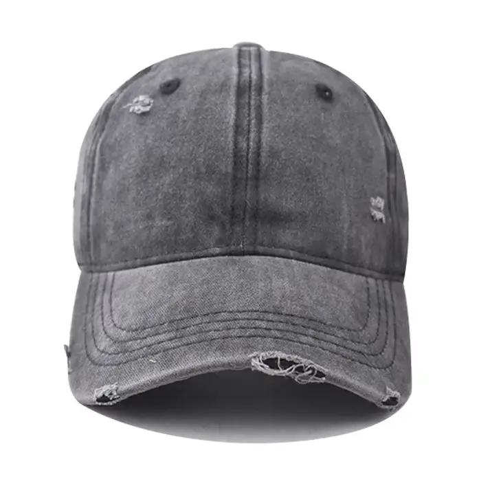 Casquette de baseball effet vieilli en coton pour homme et femme style vintage occasionnels extérieurs multicolor