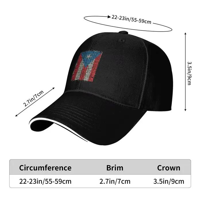 Casquette de baseball rétro drapeau de Porto Rico et villes casquette de camionneur tendance snapback pour adulte sport plein air été
