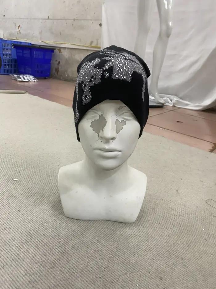 Chapeau tricoté en Jacquard avec Alphabet Hip Hop de rue américaine