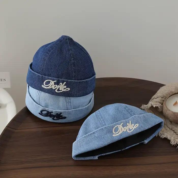 Chapeau de jean Doris à broderie urbaine pour enfants