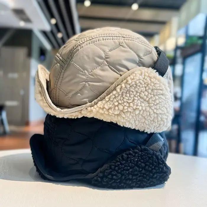 Hiver hommes femmes trappeur aviateur trooper oreillette chaud imperméable Ski vers le bas chapeau Bomber casquette oreille protecteurs chapeaux réversible portable