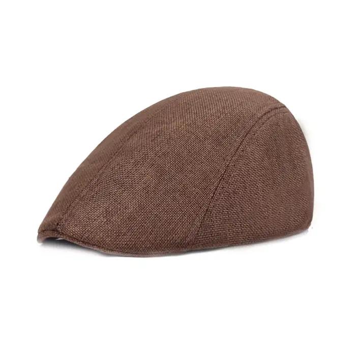 Casquettes béret en lin vintage unisexe