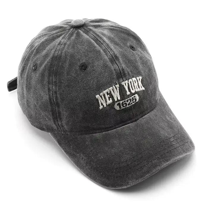 Rétro NEW YORK broderie Snapback chapeau pour hommes femmes Vintage lavé casquettes de Baseball printemps automne loisirs réglable capote chapeaux
