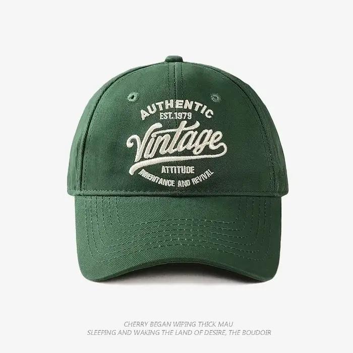 Casquettes de baseball brodées vintage coréennes pour femmes protection solaire multicolore ajustable pour hommes adultes toutes saisons extérieur