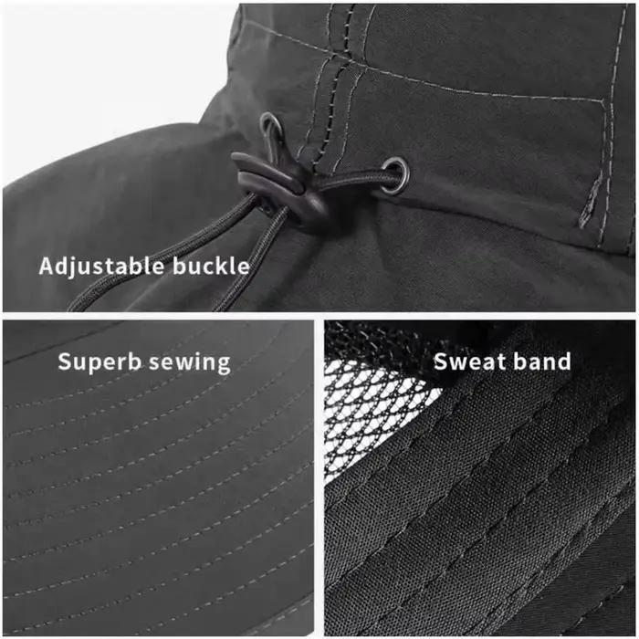Chapeau de protection UV à large bord avec protège-nuque pour hommes et femmes