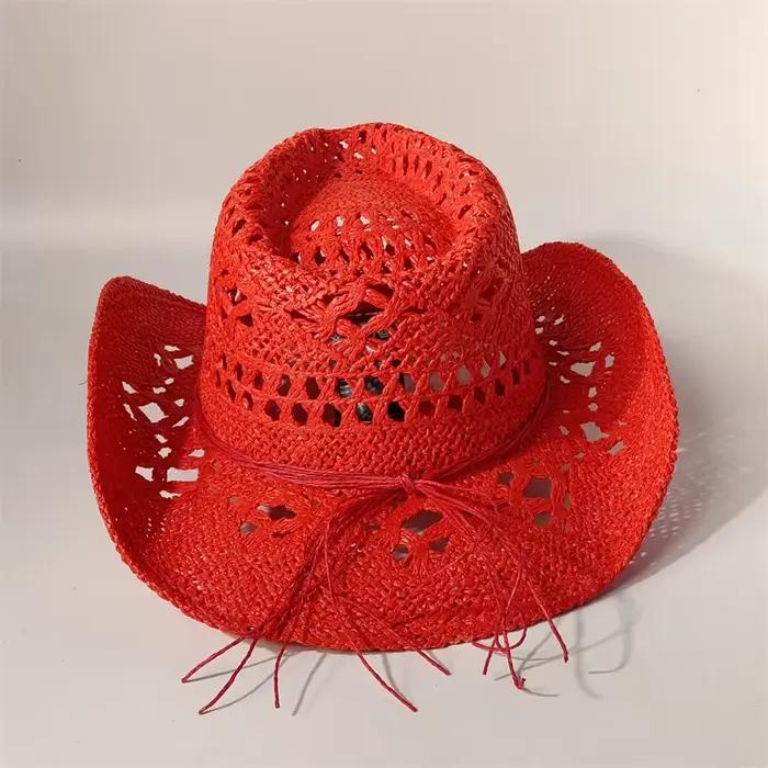 Chapeau de paille bohème Vintage pour femmes et hommes