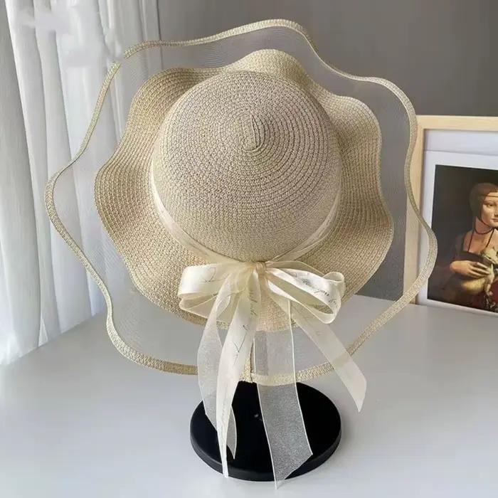 Chapeau de paille élégant avec protection UV