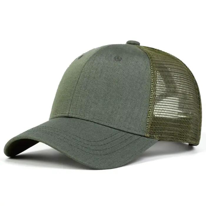 Casquette de baseball décontractée en maille réglable avec visière simple Printemps-Été