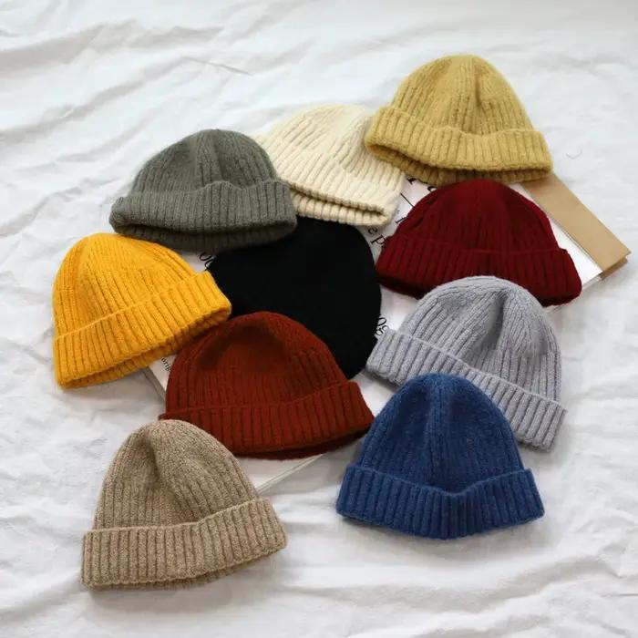 Chapeau chaud d'hiver en laine tricoté pour enfants de 2 à 6 ans