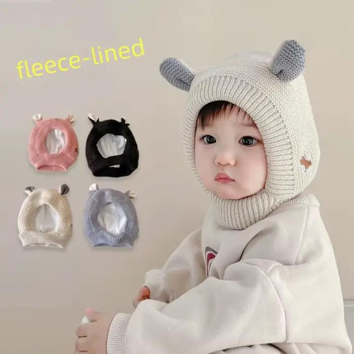 Bébé chapeaux 1-4 ans garçons filles oreilles mignonnes Bonnet hiver chaud épaissir casquettes enfants oreillette
