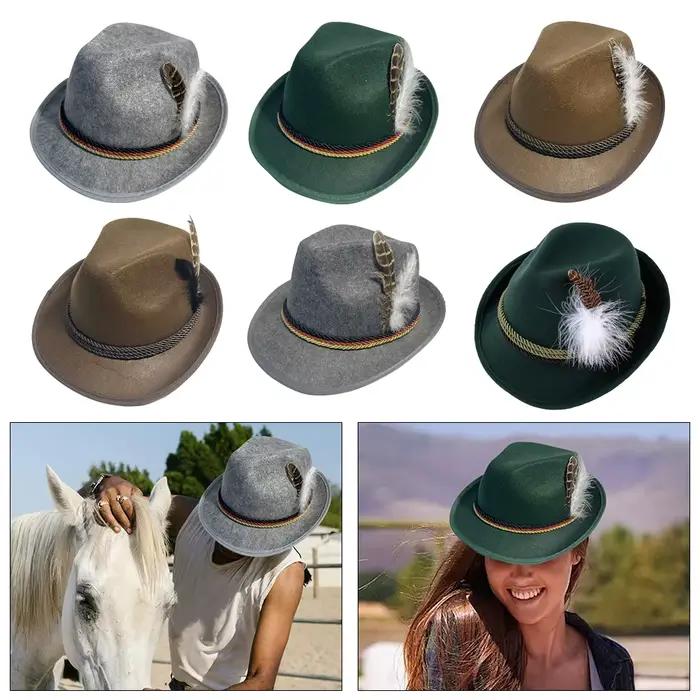 Nouveau Chapeau de Mode avec Décorations en Plumes