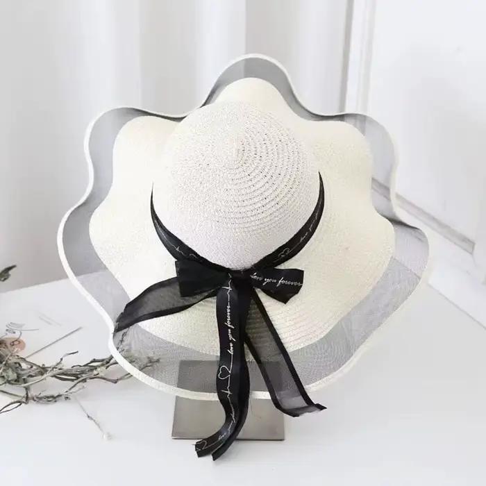 Chapeau de paille élégant avec protection UV