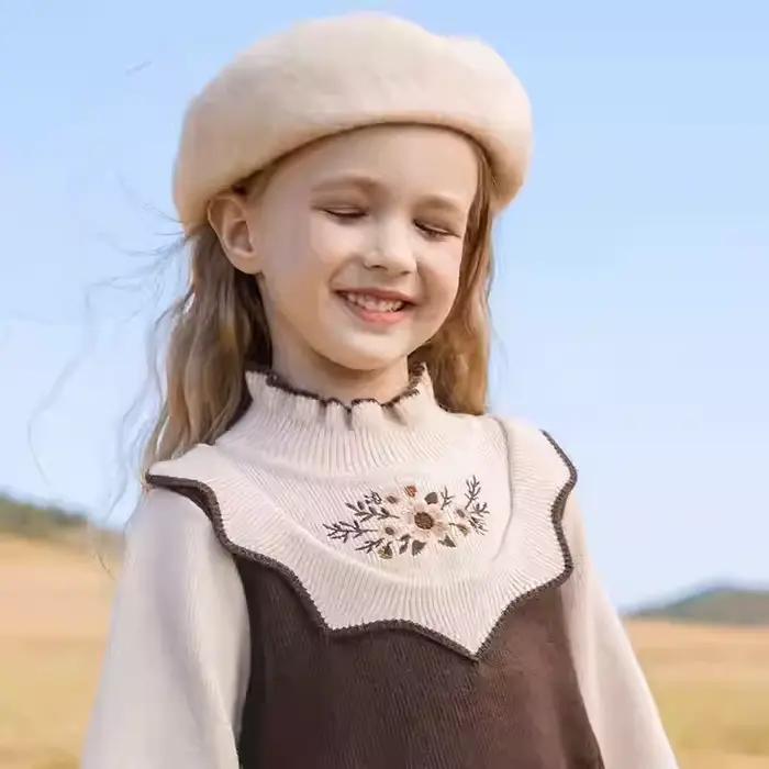 Béret en laine rétro pour enfants