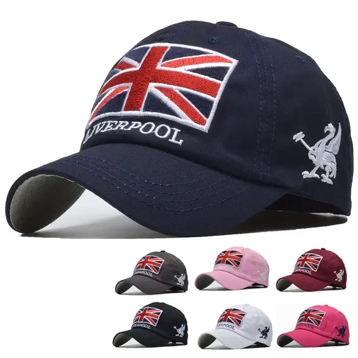 Nouvelle casquette de baseball pour hommes broderie drapeau anglais marque Snapback femmes chapeaux