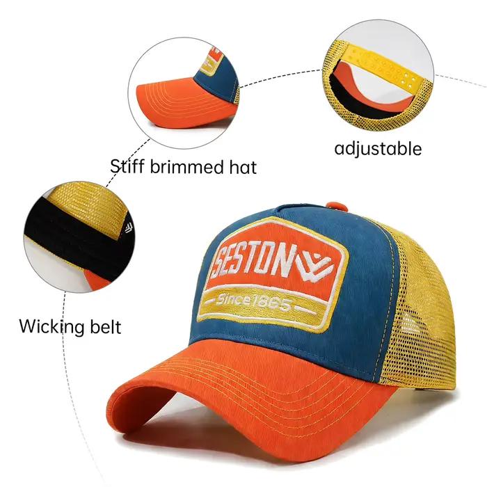 Casquette de marque unisexe en polyester pour homme, casquette de baseball réglable pour grandes tailles de tête, style sportif pour homme, protection solaire tout au long de l'année