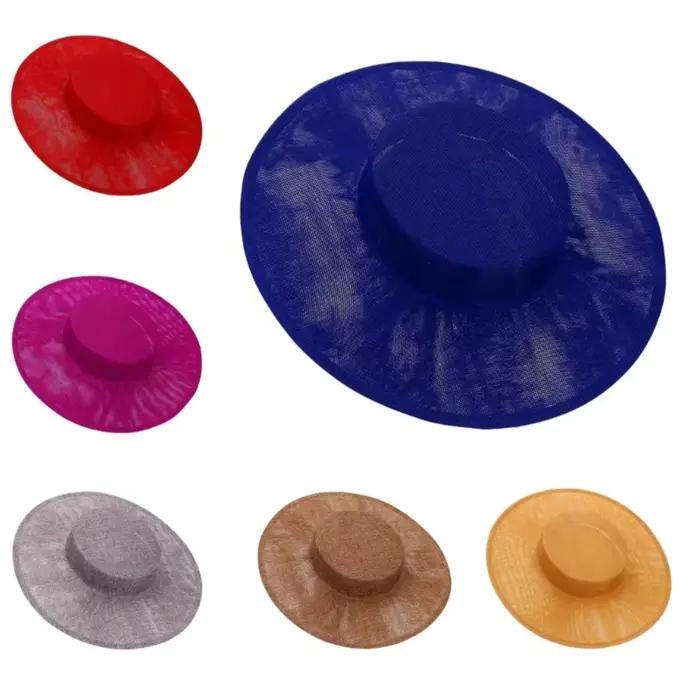 Élégant bricolage chapeau Fascinator Base chapeaux couleur unie