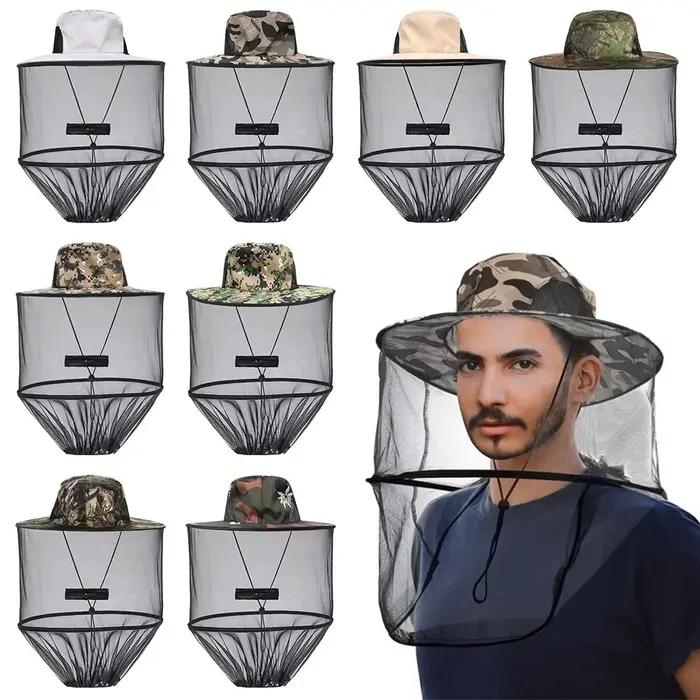 Chapeau anti-moustiques avec filet caché