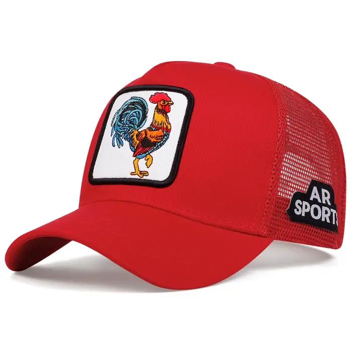 Nouvelle collection printemps : Casquette de baseball unisexe avec broderie animale (coq